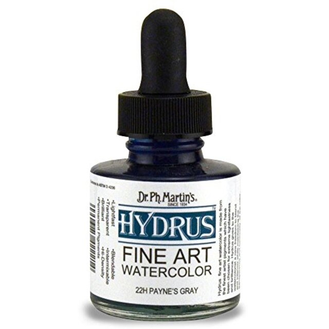 Dr. Ph. Martin's Hydrus Fine Art Watercolor 1.0 oz Payne's Gray (22H) g6bh9ry