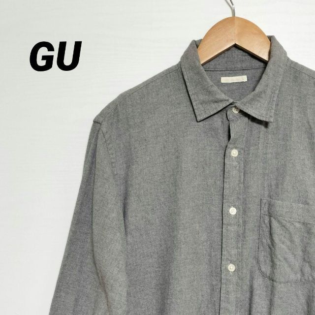 GU(ジーユー)のジーユー GU　フランネルシャツ(長袖)　グレイ メンズのトップス(シャツ)の商品写真