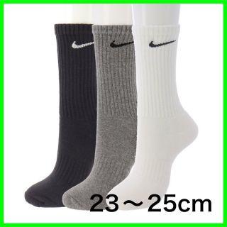 ナイキ(NIKE)の新品未使用 NIKE クルーソックス 3足セット 23~25cm ナイキ靴下(ソックス)