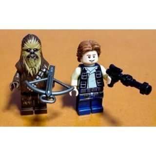 レゴ(Lego)のレゴ★スターウォーズ ハンソロ＆チューバッカ 武器付 新品 人気 ラスト予定(キャラクターグッズ)