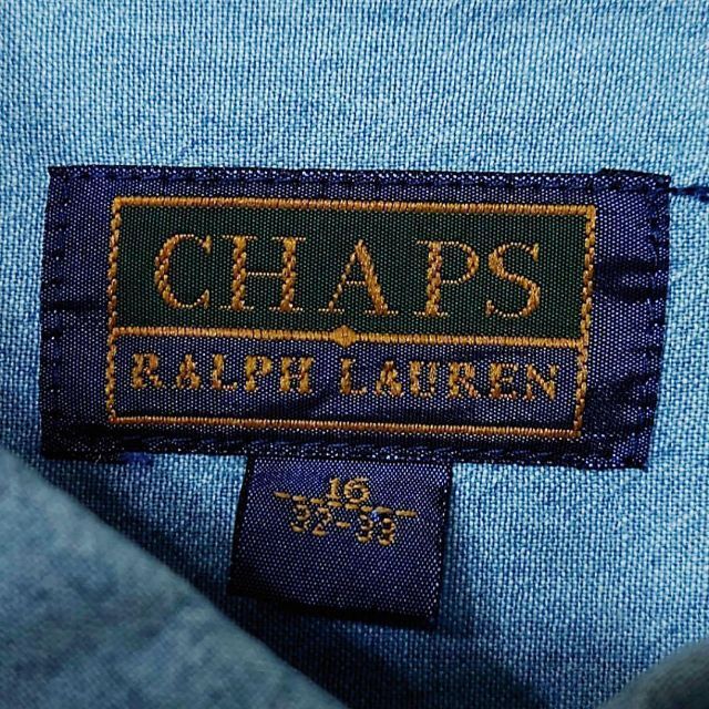 Ralph Lauren(ラルフローレン)の綿100%★チャップス CHAPS ボタンダウンシャツ シンプル無地 長袖 水色 メンズのトップス(シャツ)の商品写真