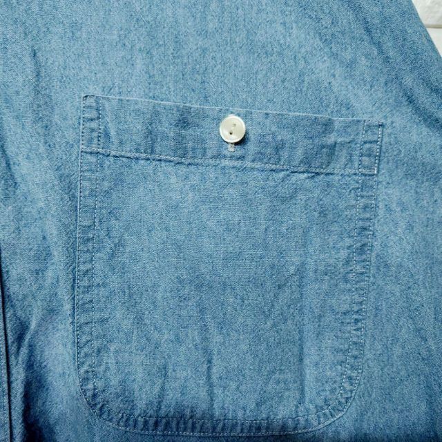 Ralph Lauren(ラルフローレン)の綿100%★チャップス CHAPS ボタンダウンシャツ シンプル無地 長袖 水色 メンズのトップス(シャツ)の商品写真
