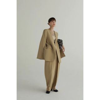 トゥデイフル(TODAYFUL)のlouren slit sleeve jacket(ノーカラージャケット)