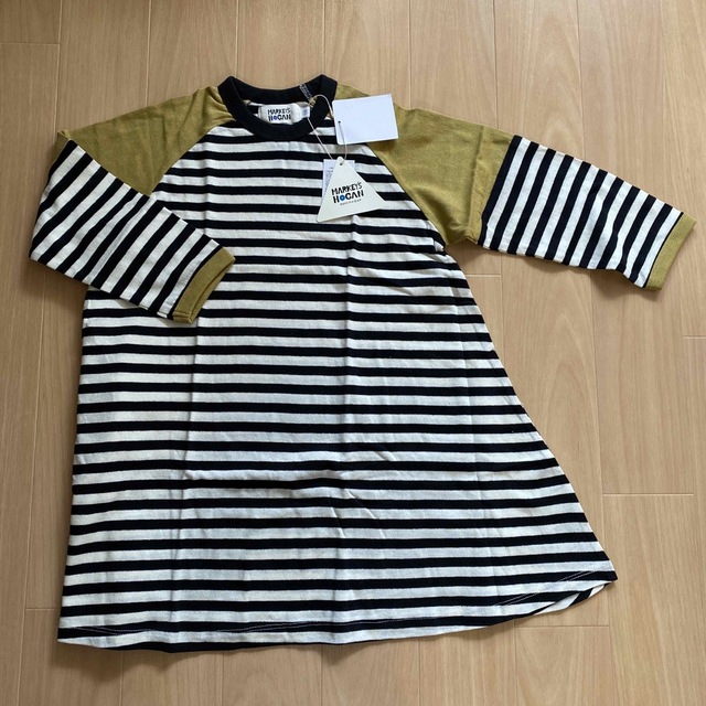 MARKEY'S(マーキーズ)のキリカエ　ラグラン　ワンピース　110 キッズ/ベビー/マタニティのキッズ服女の子用(90cm~)(ワンピース)の商品写真