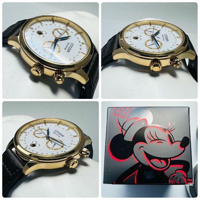シチズン 腕時計 電池不要 展示品 エコドライブ ミッキー ゴールド メンズ-