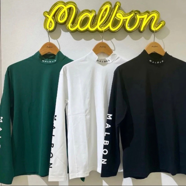 PEARLY GATES(パーリーゲイツ)のMALBON マルボン　ロゴ　UVインナー　白 XXL  マルボンゴルフ スポーツ/アウトドアのゴルフ(その他)の商品写真