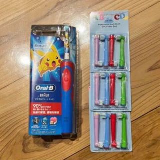 電動歯ブラシ ブラウン ポケモン　替えブラシ Oral-B レッド(電動歯ブラシ)