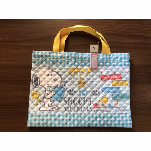 PEANUTS - 【新品】PEANUTSスヌーピー キルトレッスンバッグ 手提げ袋 ...