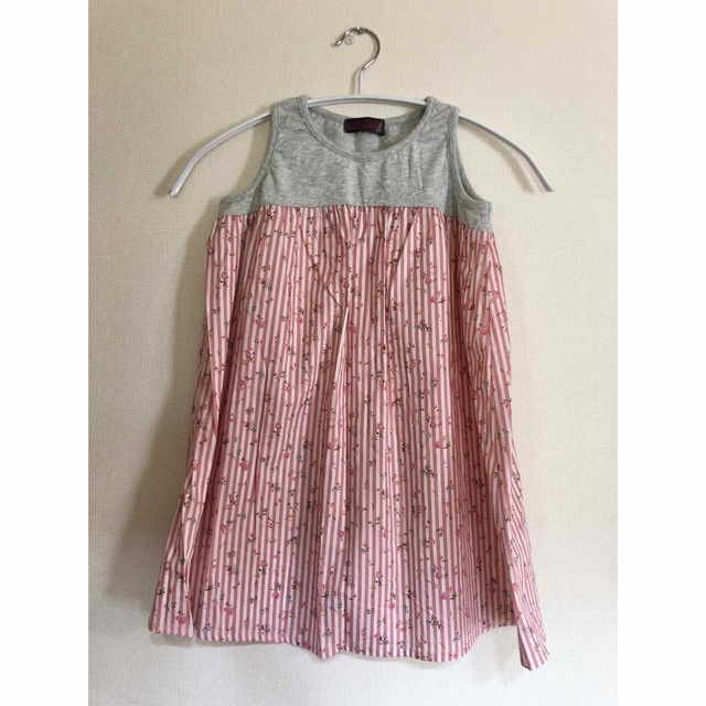 切り替えワンピース　１２０cm キッズ/ベビー/マタニティのキッズ服女の子用(90cm~)(ワンピース)の商品写真