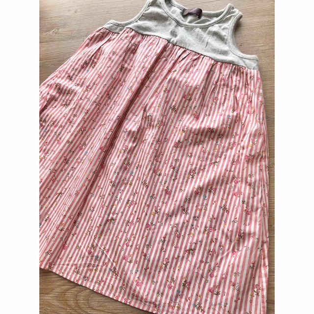 切り替えワンピース　１２０cm キッズ/ベビー/マタニティのキッズ服女の子用(90cm~)(ワンピース)の商品写真