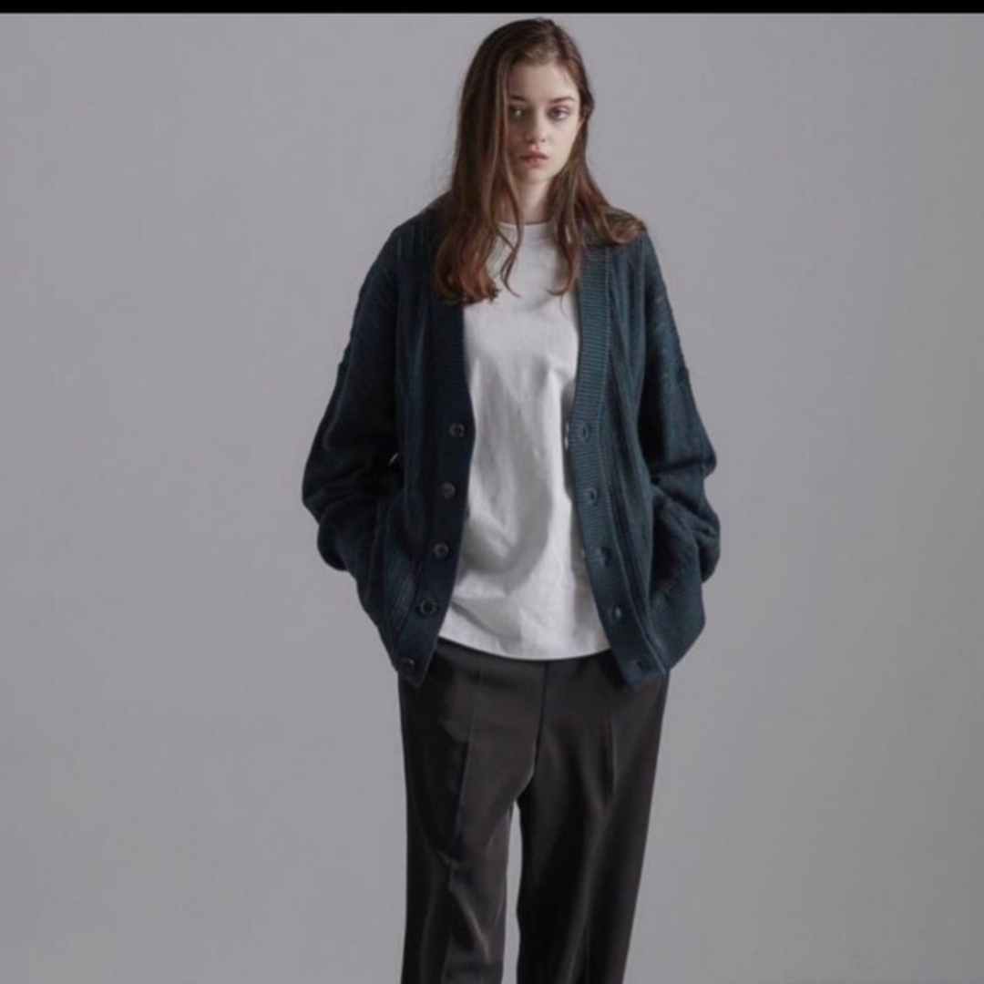 海外販売× loose ボリュームスリーブ シアーメッシュカーディガン