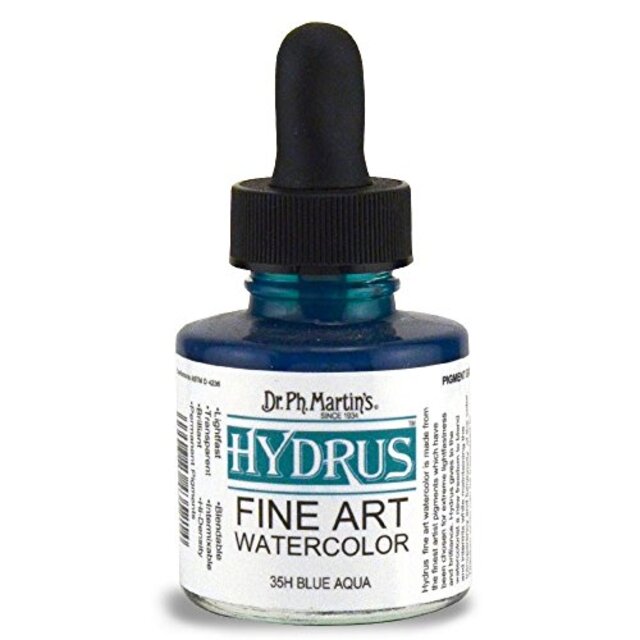 Dr. Ph. Martin's Hydrus Fine Art Watercolor 1.0 oz Blue Aqua (35H) g6bh9ry