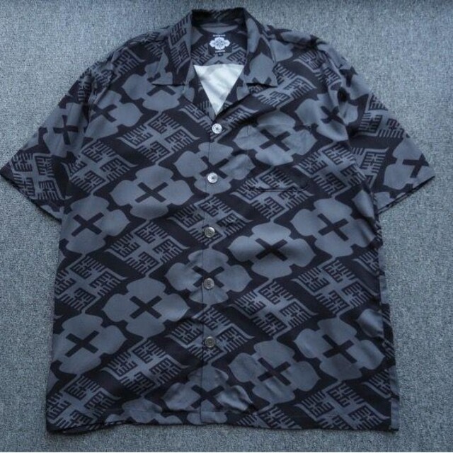 舐達麻 GAKKIN BUDSPOOL 花罰 麻 PATTERN SHIRT L