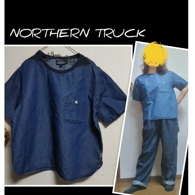 NORTHERN TRUCK(ノーザントラック)のNORTHERN TRUCKノーザントラック インディゴデニムブラウス レディースのトップス(シャツ/ブラウス(半袖/袖なし))の商品写真