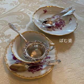 ★御専用【フランス/A.Debain】純銀/フォーク&スプーン ペアセット