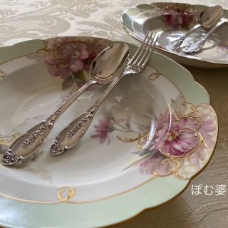 ★御専用【フランス/A.Debain】純銀/フォーク&スプーン ペアセット