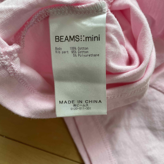 BEAMS(ビームス)のBEAMS mini 半袖Tシャツ　ピンク キッズ/ベビー/マタニティのキッズ服女の子用(90cm~)(Tシャツ/カットソー)の商品写真