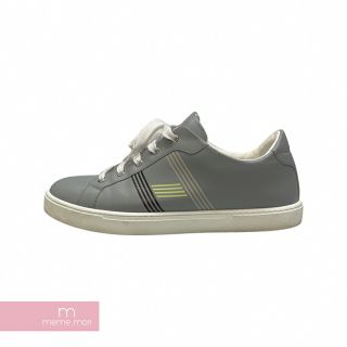 エルメス(Hermes)のHERMES Avantage Sneakers エルメス アヴァンタージュスニーカー ローカット レザー ロゴ グレー サイズ43【230515】【中古-B】【me04】(スニーカー)