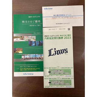 西武 株主優待 乗車券４枚＋内野指定席引換券２枚＋500株の優待冊子１冊