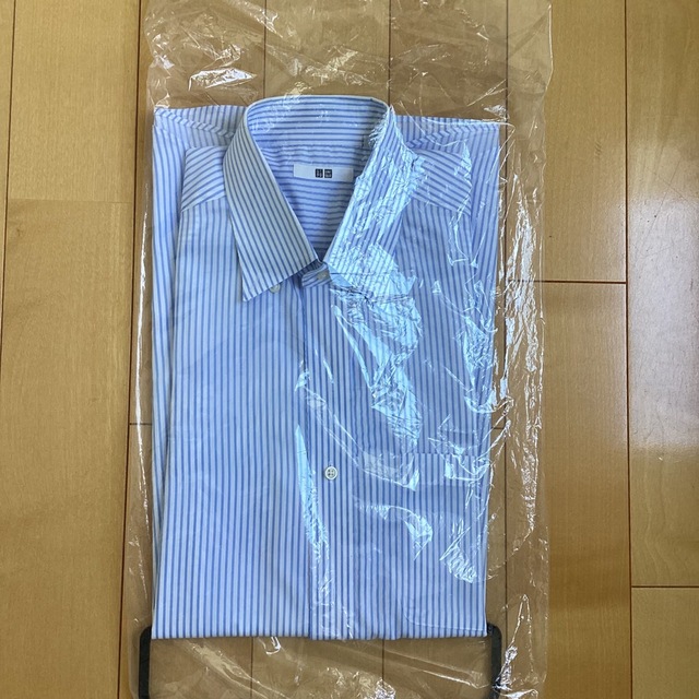 UNIQLO(ユニクロ)のユニクロ　ドライイージーケア　ストライプシャツ　ボタンダウン　半袖　XL メンズのトップス(シャツ)の商品写真