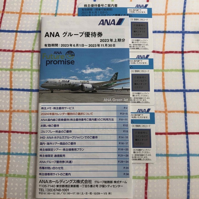 ANA(全日本空輸)(エーエヌエー(ゼンニッポンクウユ))のANA 株主優待　3枚 チケットの乗車券/交通券(航空券)の商品写真