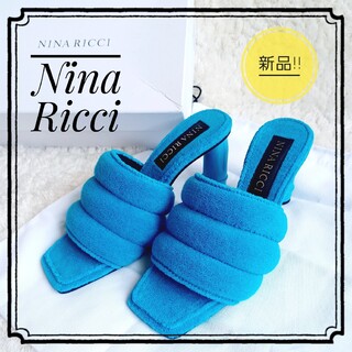 ニナリッチ(NINA RICCI)の新品!! Nina Ricci☆ハイヒール ミュール☆オープン&スクエアトゥ(ハイヒール/パンプス)