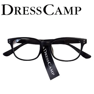 ドレスキャンプ(DRESSCAMP)の新品　ドレスキャンプ　ウェリントン　伊達メガネ　眼鏡　マットブラック(サングラス/メガネ)