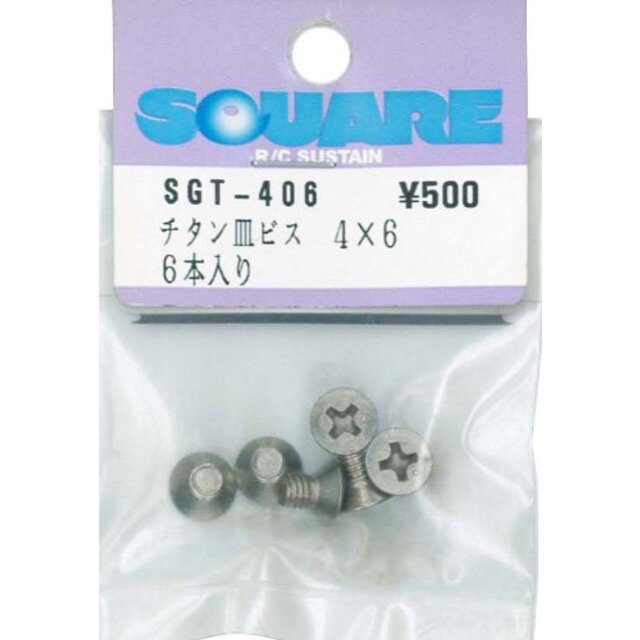 スクエア 4×6 チタン皿ビス (6本入) SGT-406 g6bh9ry