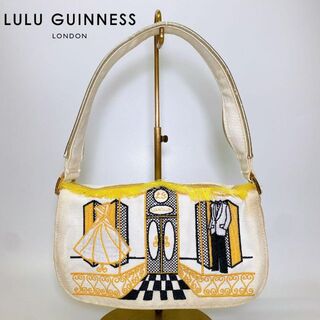 【美品】LULU GUINNESS(ルルギネス) ハンドバッグ　家　刺繍