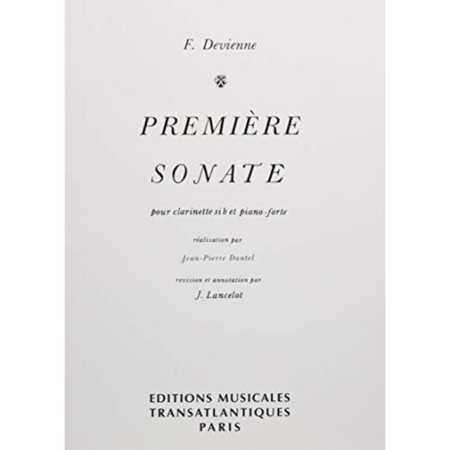 ドヴィエンヌ : ソナタ 第一番 プルミエール・ソナタ (クラリネット、ピアノ) トランスアトランティック出版