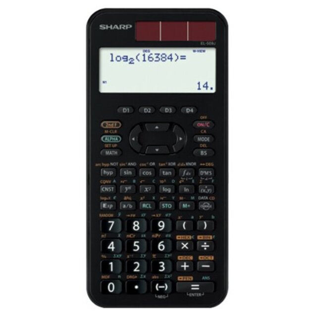 SHARP スタンダード関数電卓 ピタゴラス 384関数 ブラック系 EL-509J-BX