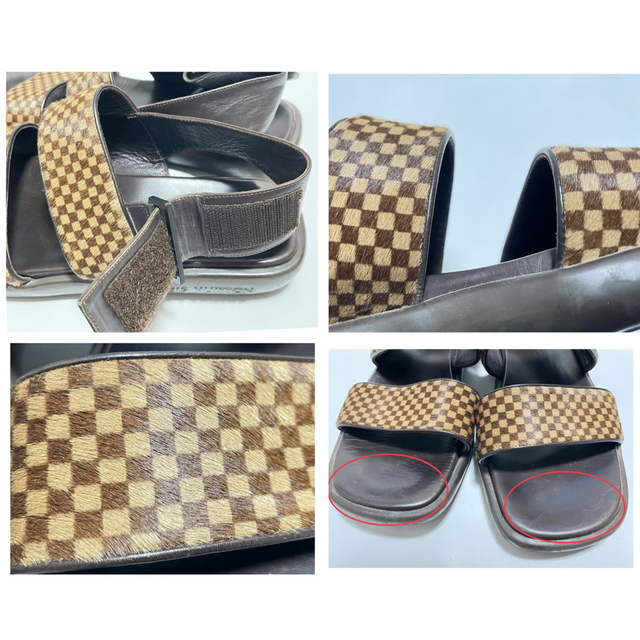 LOUIS VUITTON ルイヴィトン ダミエ ハラコ サンダル メンズ 6 商品の