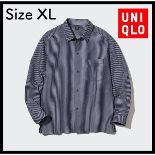 ユニクロ(UNIQLO)のUNIQLO　ユニクロ　エクストラファインコットンオーバーサイズストライプシャツ(シャツ)