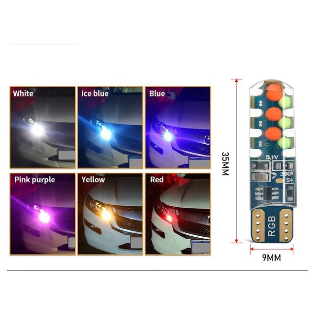 T10 24V トラック LED ポジション 球 RGB 七色変化 車幅灯 自動車/バイクの自動車(トラック・バス用品)の商品写真