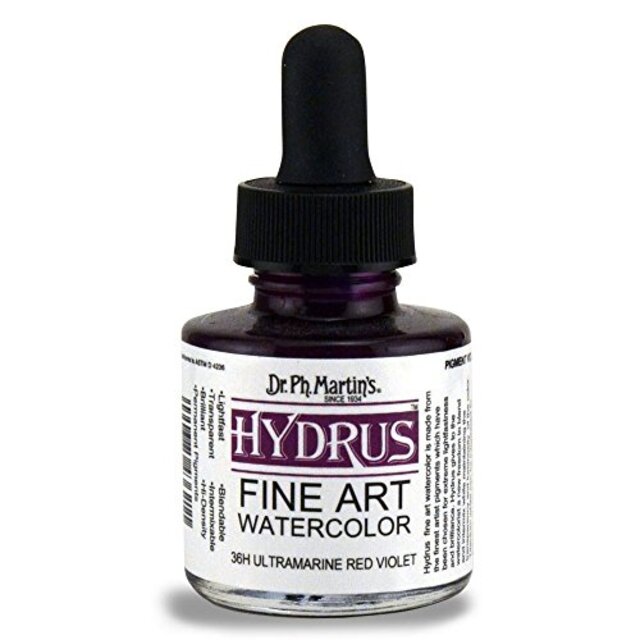 Dr. Ph. Martin's Hydrus Fine Art Watercolor 1.0 oz Ultramarine Red Violet (36H) g6bh9ry