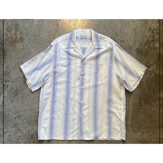 WACKO MARIA(ワコマリア)のWACKO MARIA  STRIPED OPEN COLLAR SHIRT S メンズのトップス(シャツ)の商品写真