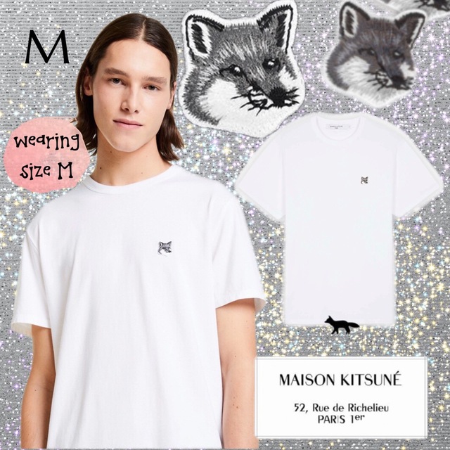 メゾンキツネ  maisonkitsune Tシャツ グレー メンズ