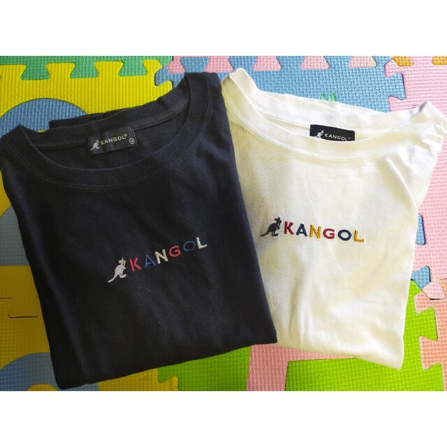KANGOL(カンゴール)のKANGOL 半袖Tシャツ ホワイト＆ブラック2枚セット レディースのトップス(Tシャツ(半袖/袖なし))の商品写真