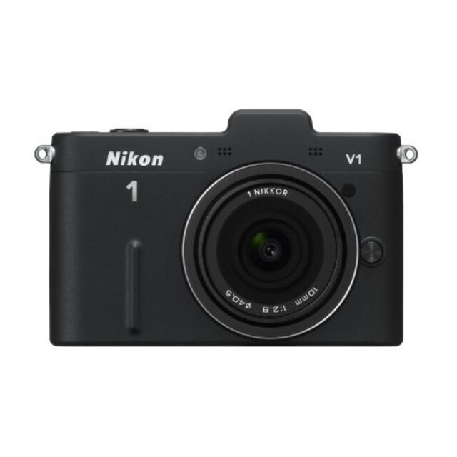 Nikon ミラーレス一眼カメラ Nikon 1 (ニコンワン) V1 (ブイワン) 薄型レンズキット ブラックN1 V1ULK BK g6bh9ry