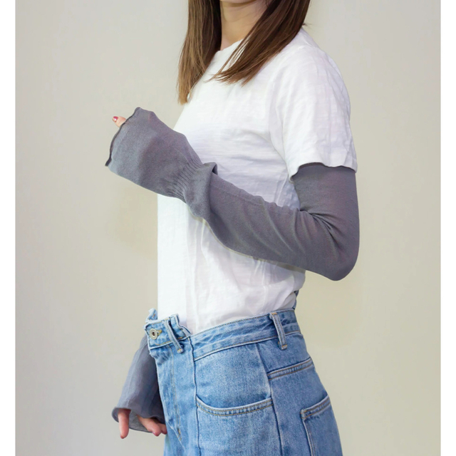 新品未使用 アームカバー organic cotton レディースのファッション小物(手袋)の商品写真