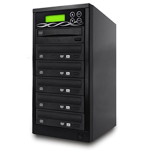 Bestduplicator DVD Duplicator Built-in BD Certified Burner (1 to 5 Target) Copier Tower Replication Recorder + Free Nero Multimedia Sui