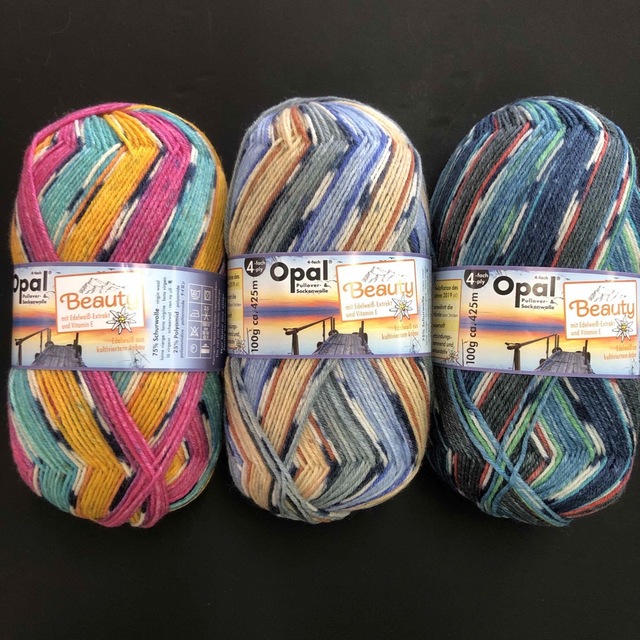 NEW オパール毛糸　ビューティー3  3玉セット