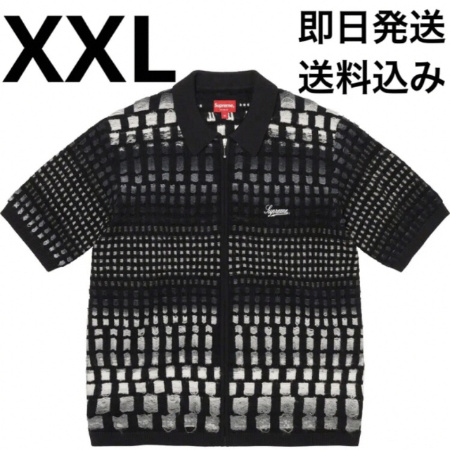 XXL 即日発送 送料込み Gradient Grid Zip Up Polo