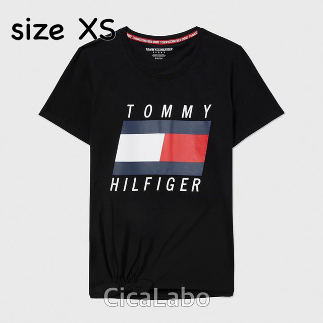 TOMMY HILFIGER(トミーヒルフィガー)の【新品】トミー スポーツ Tシャツ ブラック XS レディースのトップス(Tシャツ(半袖/袖なし))の商品写真