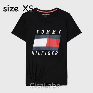 トミーヒルフィガー(TOMMY HILFIGER)の【新品】トミー スポーツ Tシャツ ブラック XS(Tシャツ(半袖/袖なし))
