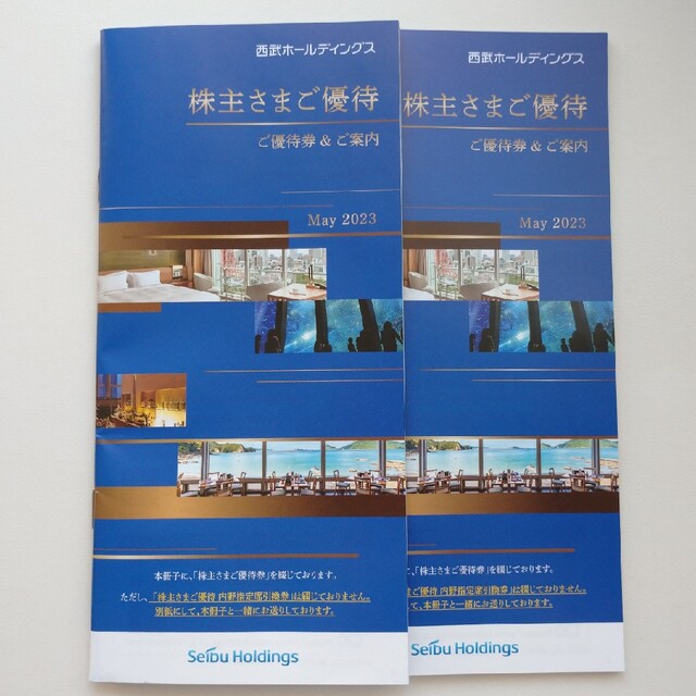 西武 株主優待冊子 青 2冊 一部抜け有 1000株以上 ゆうえんち 西武鉄道-