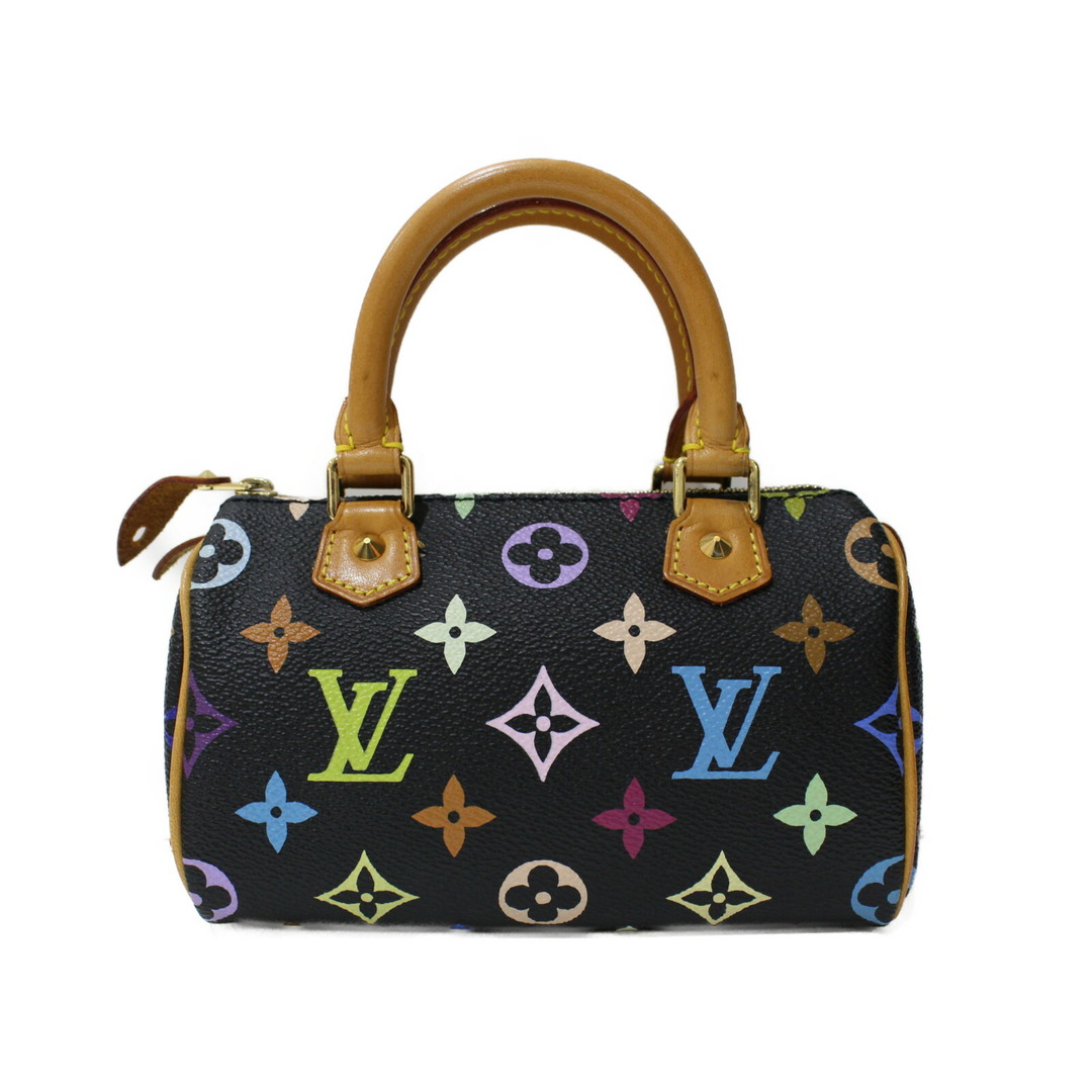 【箱・布袋あり】LOUIS VUITTON　ルイヴィトン　ミニ・スピーディ　M92644　ハンドバッグ　ショルダーバッグ　ミニバッグ　モノグラム・マルチカラー　ブラック×マルチカラー　レディース　ギフト　プレゼント包装可松前R56号店