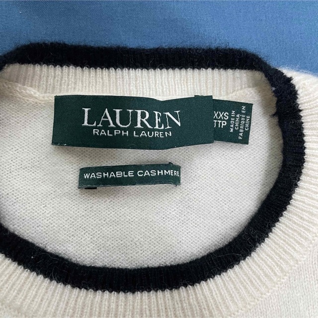 カシミヤ100%】Ralph Lauren ロゴパフスリーブセーター XXS-