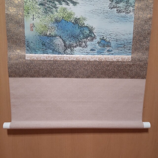 3 掛軸　風景画　作者不明　木箱付き　二重箱 7