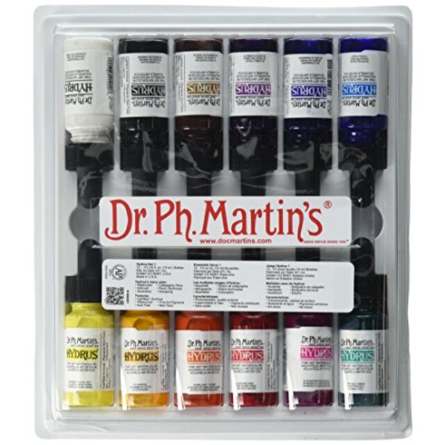 Dr. Ph. Martin's Hydrus Fine Art Watercolor 0.5 oz Set of 12 (Set 1) g6bh9ry